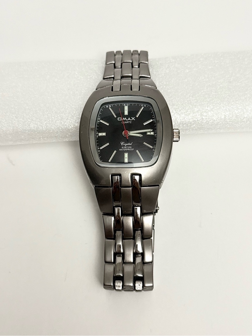 OMAX DBA061 Vintage Gunmetal Cushion Watch
